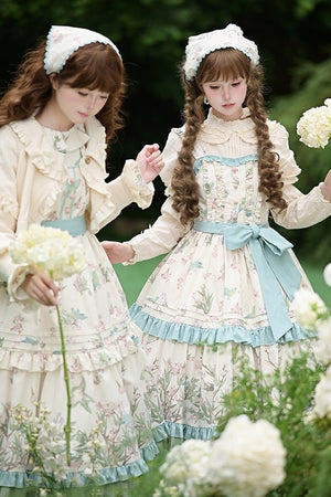 Warbler Season Classic Lolita OP/JSK Dress Set LE1191 - LolitaEraJSK+beltSWarbler Season Classic Lolita OP/JSK Dress Set LE1191