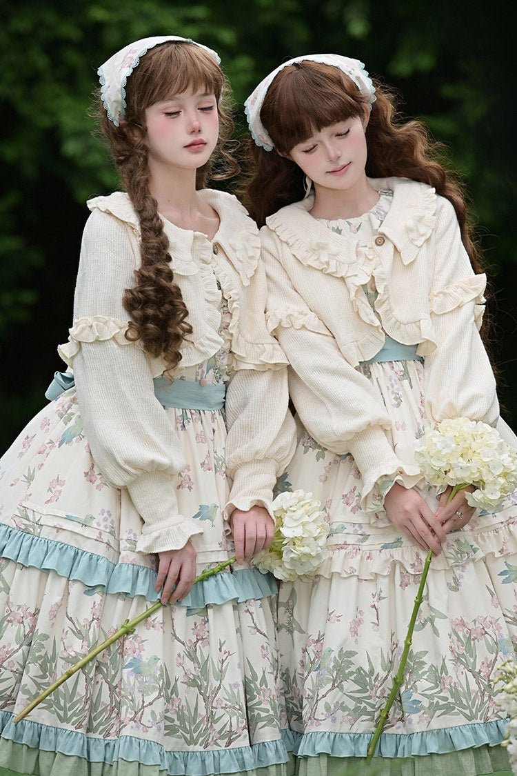 Warbler Season Classic Lolita OP/JSK Dress Set LE1191 - LolitaEraJSK+beltSWarbler Season Classic Lolita OP/JSK Dress Set LE1191