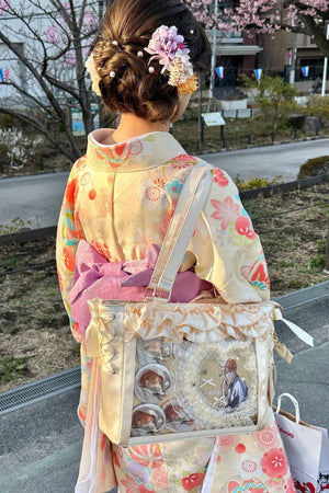 Wave Satin Crossbody Ribbon Bow Ita Bag 1288 - LolitaEraPurpleWave Satin Crossbody Ribbon Bow Ita Bag 1288