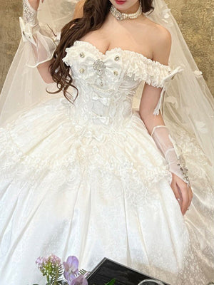 White Moonlight Lover Formal Dress - LolitaEraWhiteSWhite Moonlight Lover Formal Dress