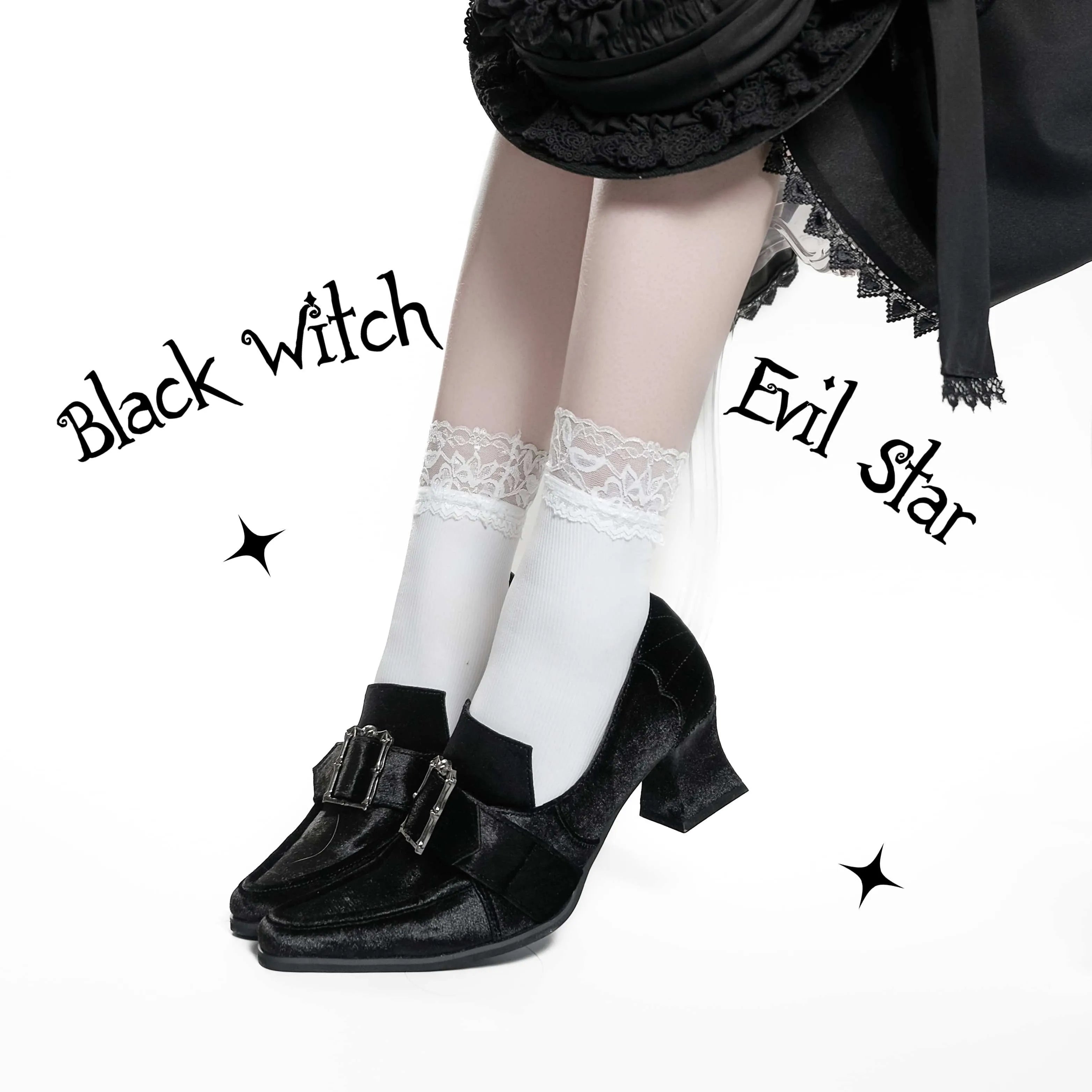 Wineglass square toe heels, retro Mary Jane shoes, (Physicals), Lolita style