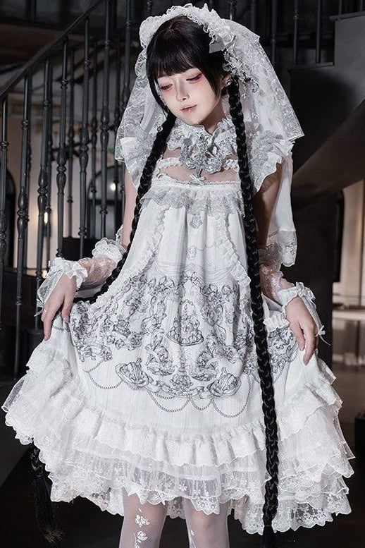 Wish Day Lolita Printed JSK Dress - LolitaEra