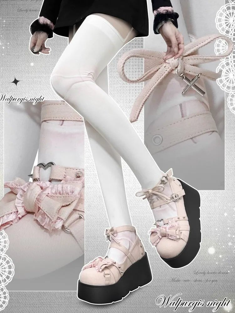 Witch Lolita Subculture Round Toe Gothic Platform Shoes - LolitaEra