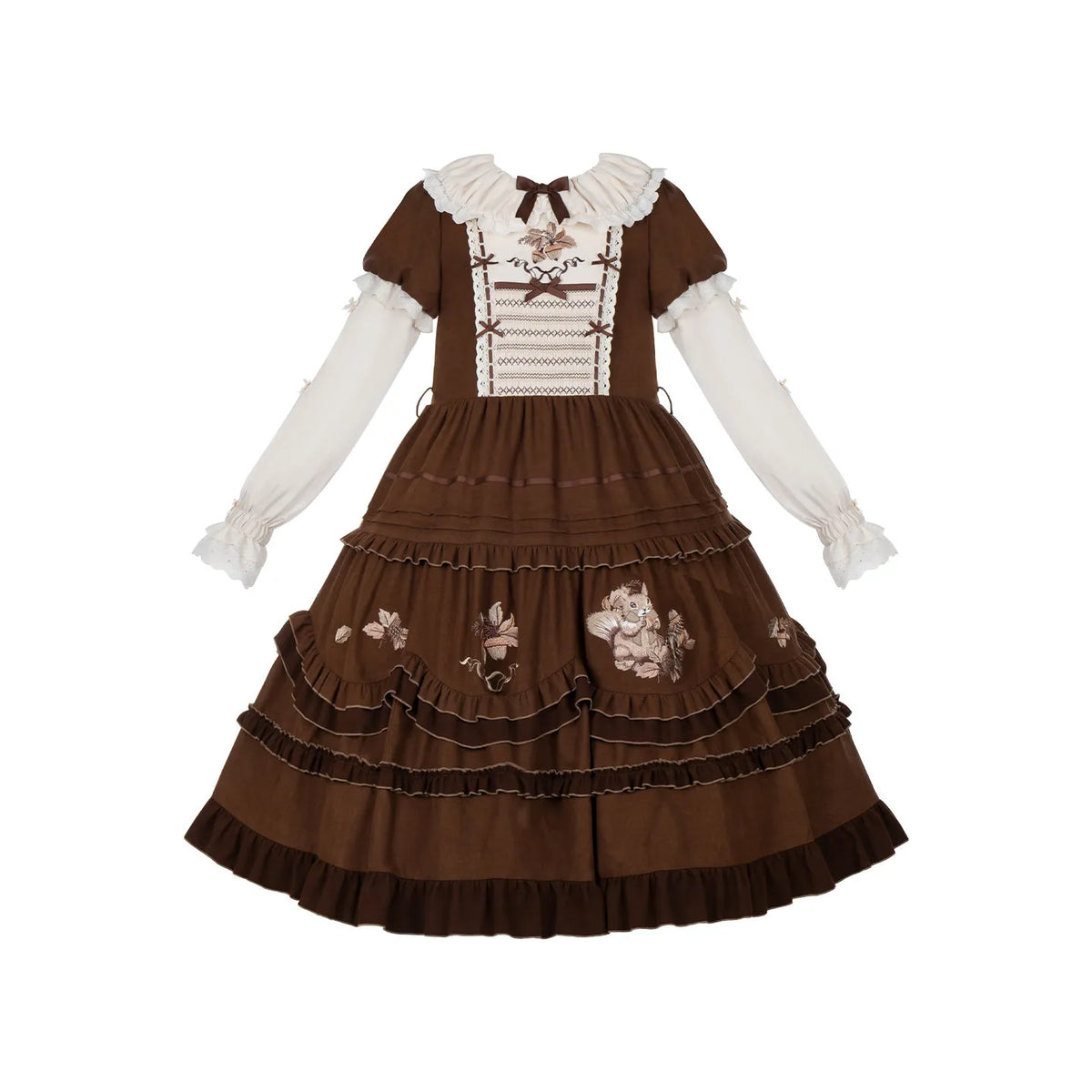 Women's Embroidered Doll Collar Big Swing Lolita Dress