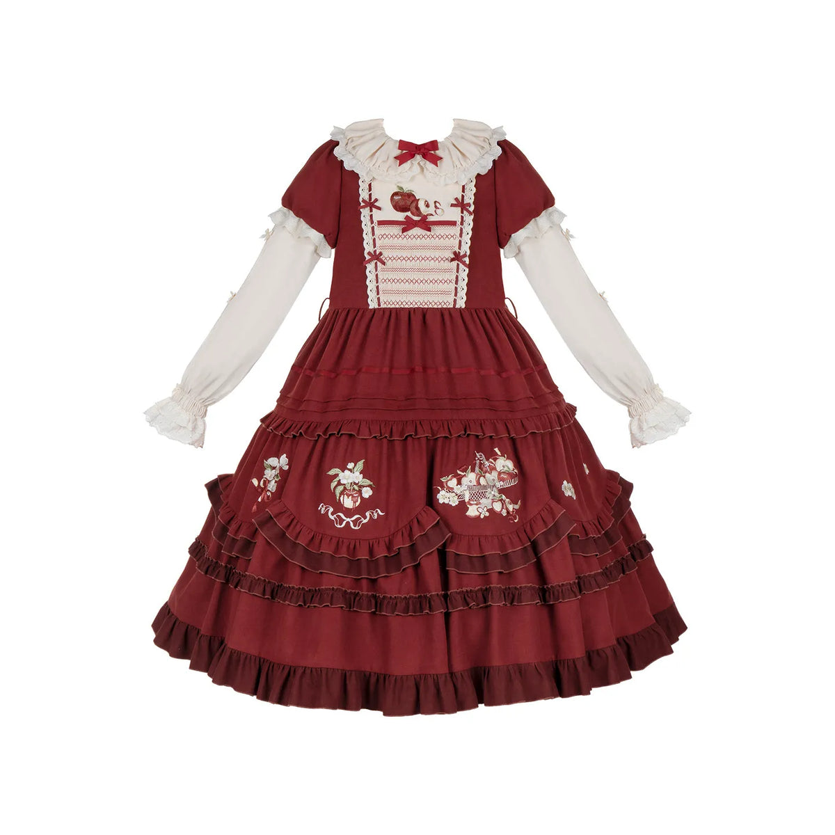 Women's Embroidered Doll Collar Big Swing Lolita Dress