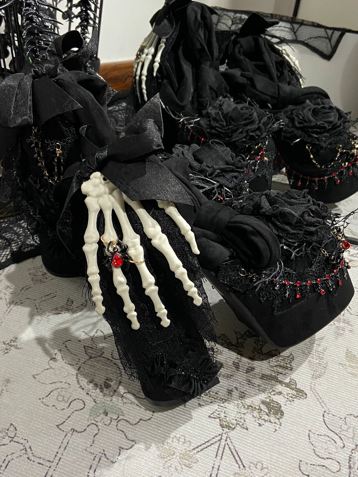 Women's Gothic Strappy Platform Chunky High Heel Lolita Shoes