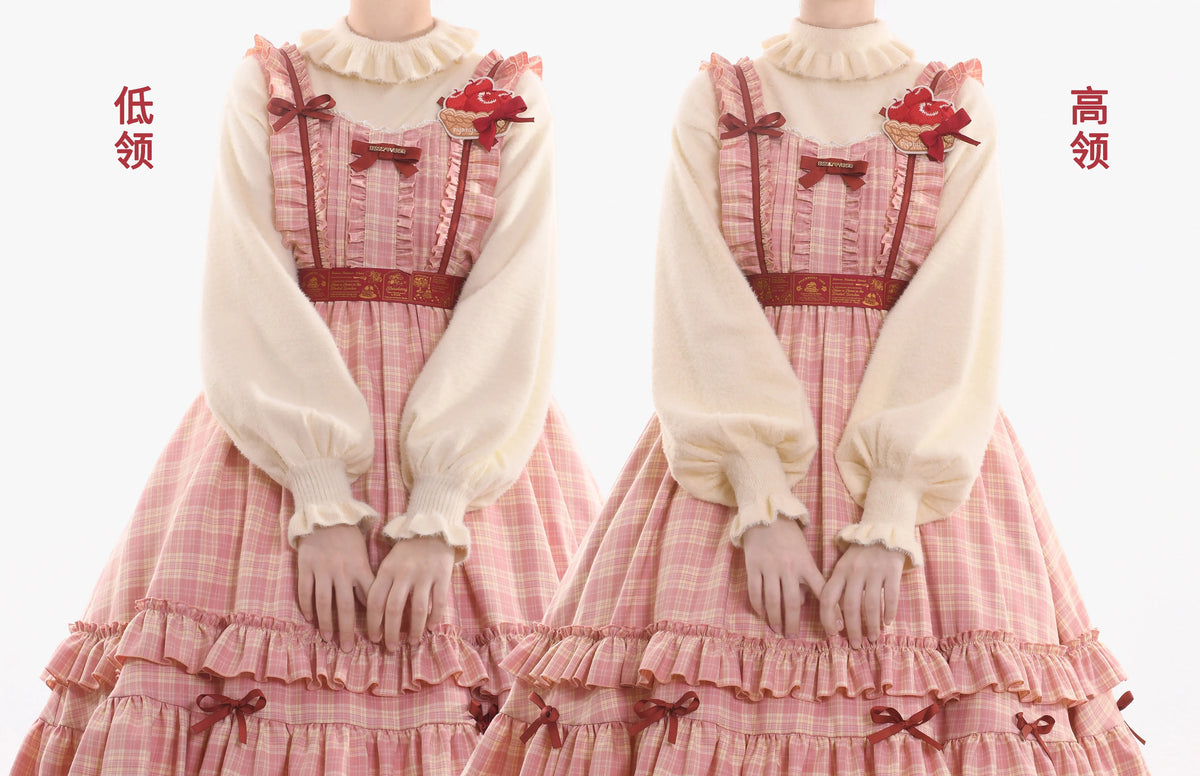 Women's Knit Puff Sleeve Turtleneck Lolita Sweater