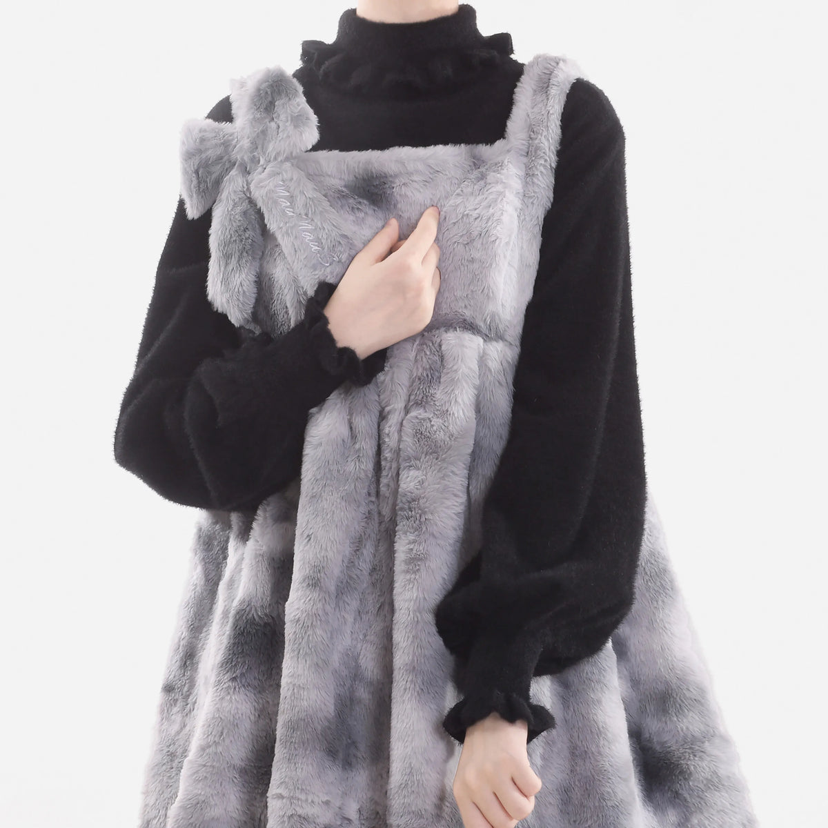Women's Knit Puff Sleeve Turtleneck Lolita Sweater