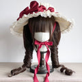 Lolita Classic Vintage Doll Lace Parasol Hat LA1001