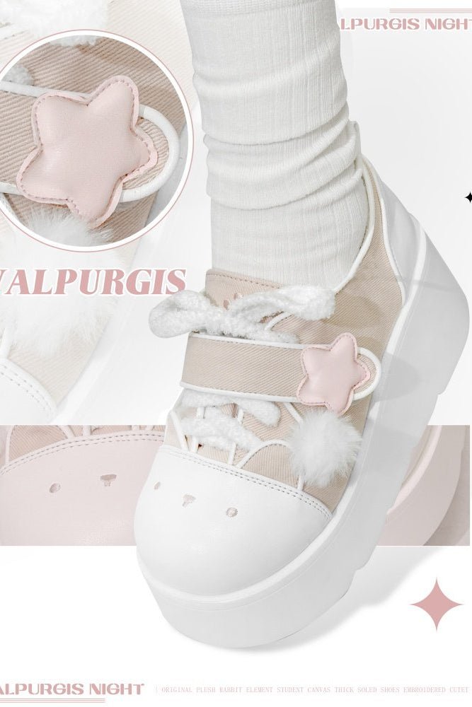 Y2K Lolita Fleece - lined Platform Shoes 1305 - LolitaEraBlack Set34Y2K Lolita Fleece - lined Platform Shoes 1305